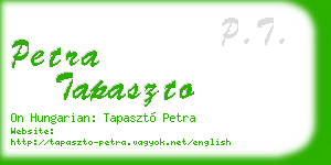 petra tapaszto business card